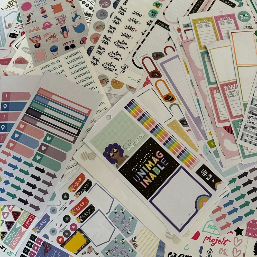 Huge Lot of Happy Planner and Planner Stickers Over 230 Sheets